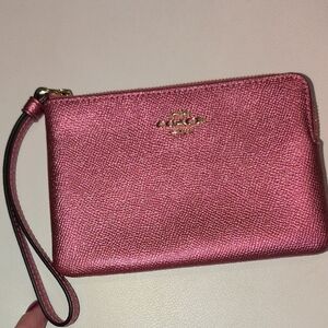 Coach Shimmering Pink Wristlet